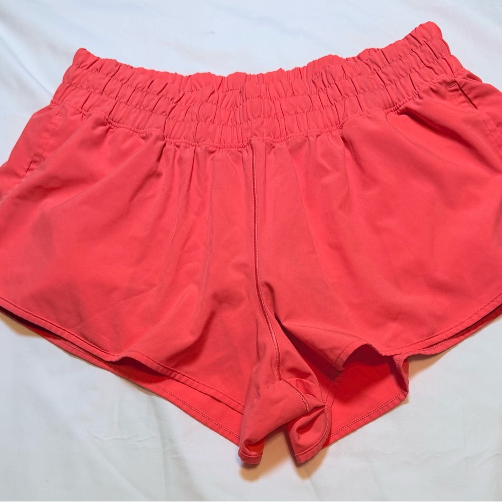 Aerie OFFLINE Real Good Women's Athletic Shorts Coral Low Rise Pockets Size M